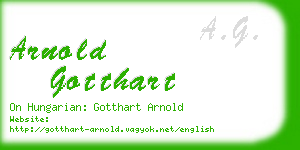 arnold gotthart business card